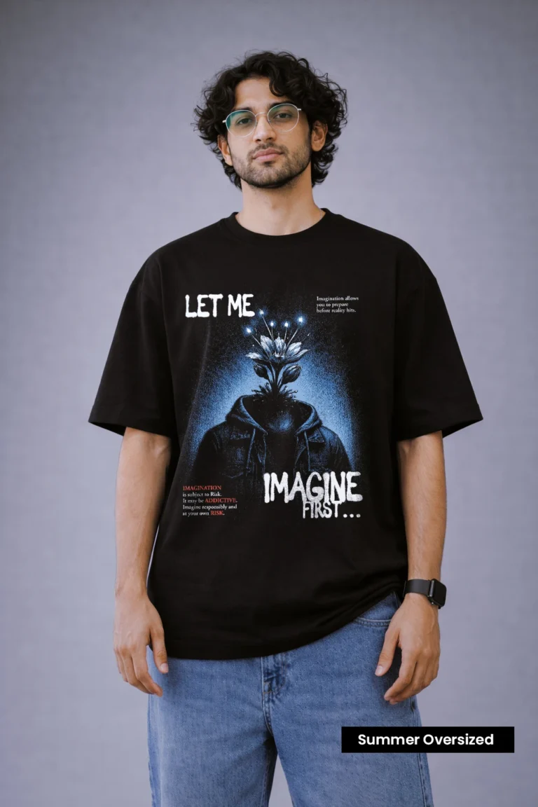 imagination oversized t-shirt imagine first design