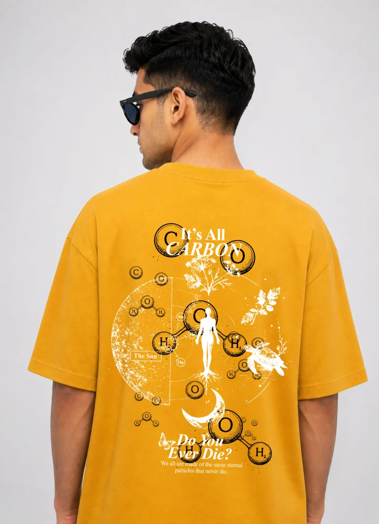 carbon philosophy t-shirt funk yellow design